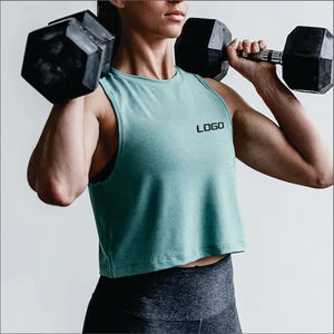 New Arrival Solid Color 100% Cotton Breathable Crocheted Casual Crop <b>Tank</b> <b>Top</b> Custom Logo Workout Women Hot Sale New Designs - Product Image 1