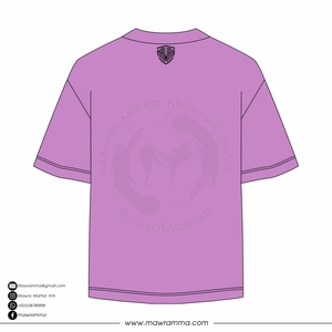 Camiseta morada de artes marciales Mawra para hombre, manga corta, cuello redondo, diseño de manos de esqueleto estampadas, estilo callejero, corte regular, 100% algodón - Product Image 6
