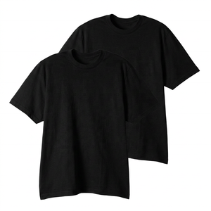 T-shirt décontracté pour homme, blanc, 100 % coton, sportif, respirant, écologique, à manches courtes, col rond, coupe classique, couleur unie, jersey - Product Image 3