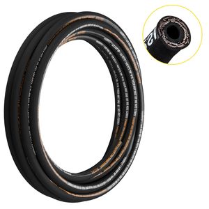 Tubo Idraulico a Spirale da 3/4 Pollici x 50 Piedi con Superficie Liscia, 3120 PSI, in Gomma e 2 Treccia in Filo d'Acciaio ad Alta Resistenza, Idraulico 2 Bu - Product Image 1