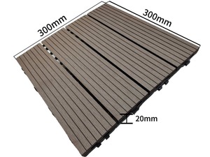 Rifornimento di fabbrica di piastrelle per pavimenti in legno in plastica composita piano di calpestio piastrelle ad incastro per terrazza WPC piastrelle per Decking