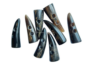 Luxury Eco-Friendly Handmade Horn Coat <b>Toggles</b> Flat Buttons with Oval Pattern for Jackets-Organic Material - Product Image 3