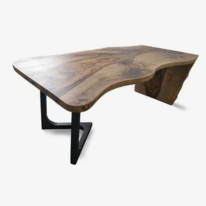 Mesa de Bar desplegable Acacia Live Edge, muebles de Hotel ecológicos para entrada, hoteles, villas, bares, restaurantes, comedor, granja - Product Image 4