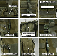 Nueva Mochila Táctica de la Mejor Calidad para Hombre, para Uso Casual, Gimnasio, Fitness, Mochila Táctica Unisex