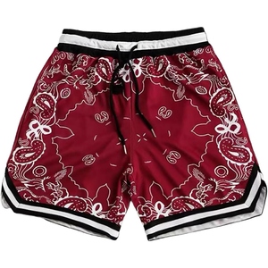 <b>Men's</b> Paisley Mesh Shorts <b>Bandana</b> Print Basketball Training Shorts Quick Dry Lightweight Wear - Product Image 1