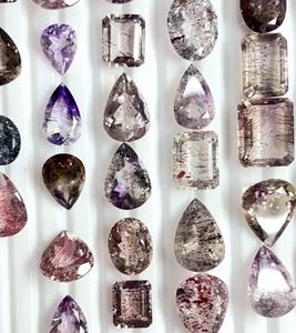 Quartz Super Sept Pierres Précieuses en Vrac Formes Mixtes Améthyste Violette Naturelle Coupe Ovale/Cushion Pleochroïque pour la Fabrication de Bijoux - Product Image 5