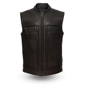 Chaleco de cuero genuino de nueva llegada, diseño ajustado de piel de vaca pura, chaleco cálido de cuero auténtico. - Product Image 4