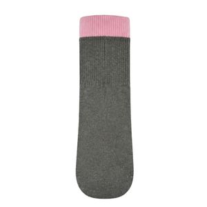 Chaussettes grises et roses pour femmes, taille unique, chaussettes mi-hautes, décontractées, à la mode, en coton, style athlétique, confortables - Product Image 2