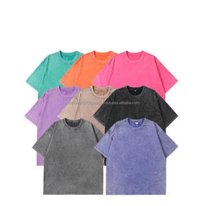 Vente en gros T-shirts vintage délavés unisexes personnalisés T-shirt délavés à l'acide pour hommes T-shirts délavés pour femmes - Product Image 5