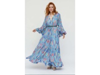 Vestido Largo de Verano para Mujer, Estilo Vintage, Corte en A, de Rayón Ecológico, Alta Calidad, Cómodo, Elegante, con un Look Bronceado