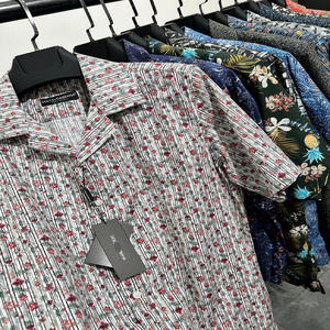 Chemises à manches courtes pour hommes à imprimé floral hawaïen, blanc et vert, séchage rapide, viscose/coton écologique, chemises de vacances d'été - Product Image 4