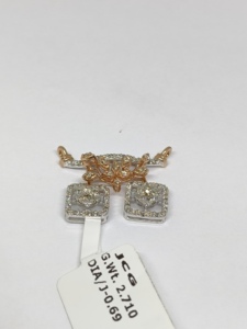 IGI certifié Premium diamant de luxe cultivé en laboratoire Tanmania Mangalsutra pendentif superbe rose blanc produit de haute qualité en or - Product Image 4
