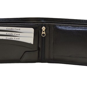 Coronet International Men's Genuine Leather <b>Trifold</b> <b>Wallet</b> with Multi-Card Slots and Zipper Closure Short Style - Product Image 4
