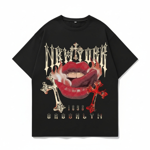 Camiseta con Gráfico de Calavera para Hombre, Estilo Gótico, de Algodón, Estilo Urbano Vintage, Manga Corta, Informal, Punk Rock - Product Image 5