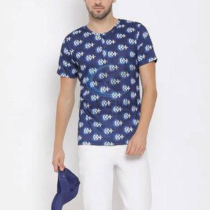 T-shirt pour homme de couleur unie, dernier design, séchage rapide, respirant, polyester/coton écologique, vêtements de plein air, coupe ample - Product Image 4