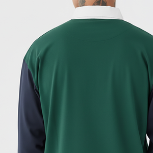 เสื้อโปโลผู้ชายแขนยาวถักลายบล็อกสีสันทันสมัยปี 2026 พร้อมโลโก้สั่งทำพิเศษ ระบายอากาศได้ดี แห้งเร็ว สวมใส่สบายๆ - Product Image 5