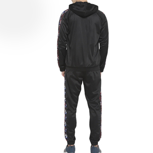 Conjunto deportivo de 2 piezas para hombre, de alta calidad, con logotipo personalizado, sudadera con capucha y pantalones deportivos con cremallera. - Product Image 5
