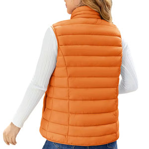 Women Puffer Vest Lightweight Quilted Sleeveless Jacket Warm Winter Outerwear Casual <b>Stand</b> Collar Zip Up Vest for Outdoor Travel - Product Image 2
