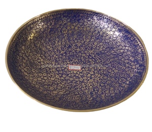 ชามทองเหลืองโบราณสีฟ้าเครื่องใช้บนโต๊ะอาหารดีไซน์ใหม่ชามเสิร์ฟผลไม้ใช้ได้หลายแบบกำหนดเองอะนิเมะ - Product Image 1