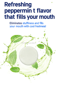 ยาเม็ดมินต์โปรไบโอติกไซลิทอลไร้น้ำตาล สำหรับดูแลเหงือกเพื่อความงามและลมหายใจหอมสดชื่น สำหรับผู้ใหญ่ 30 เม็ด น้ำตาลต่ำ รับผลิตแบบ OEM ODM - Product Image 2