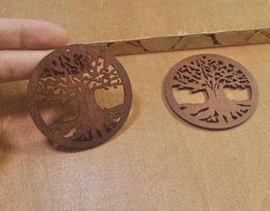 Décoration murale en bois Arbre de Vie, découpe ronde, artisanat pour la maison - Product Image 2