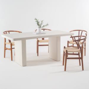 Mesa de Comedor Vandana Zentrix Novara de Microhormigón Moteado con Diseño Moderno y Minimalista - Product Image 3