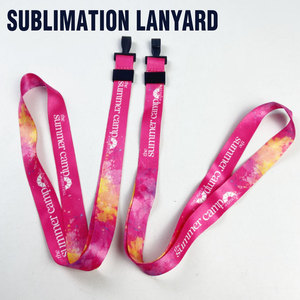 Custom Sublimation <b>Lanyard</b> with Logo Full Color Printed <b>Polyester</b> ID Badge Neck Strap for Event Conference OEM Manufacturer - Product Image 1