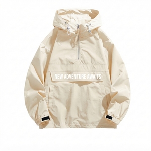 Manufacturer Custom Spandex/Nylon Hooded Breathable Windbreaker <b>Jacket</b> Waterproof Outdoor Casual Sportswear Zip-Up <b>Men</b> - Product Image 3