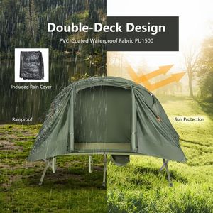 Compact 1-Person Cot with Elevated Design External Cover for <b>Camping</b> Tent - Product Image 3