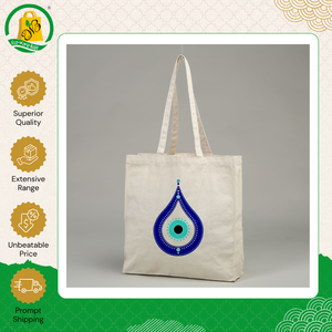 Fabricante Indio Vende Bolsas de Mano de Algodón de Calidad Superior, Recicladas, para Uso Diario, con Cierre de Cremallera y Asa Larga, Tamaño Mediano - Product Image 3