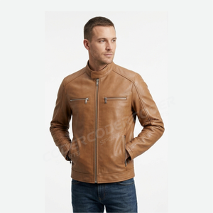 Veste en cuir unisexe OEM 2026 EAGLE, style décontracté vintage, tissée, coupe-vent, respirante, pour l'hiver, sportive, fabriquée au Pakistan - Product Image 4