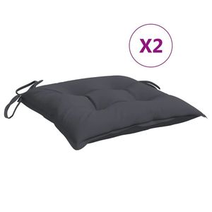 Juego de 2 piezas de cojines para sillas de exterior de tela Oxford de 15,7 "x 15,7" x 2,8 "Antracita - Product Image 2
