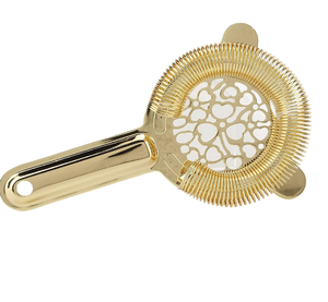 Passoire à cocktail ornée et plaquée argent, avec un design décoratif de bord festonné. Disponible au prix de gros. - Product Image 6