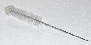 Tube <b>Brush</b> Nylon Bristles Fan Shaped End Mounted Galvanized Steel Wire Handle for Cleaning for Tubes <b>Bottles</b> Laboratory Use OEM - Product Image 5