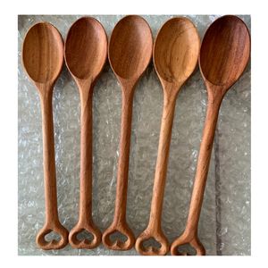 Spatule et cuillère en bois combinées, outil de cuisine en bois naturel pour une utilisation en cuisine - Product Image 1