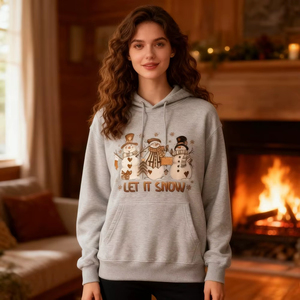 Sudadera con Capucha para Mujer, Diseño Navideño con Muñeco de Nieve, Divertida y Linda, Último Diseño, Logotipo Personalizado - Product Image 1