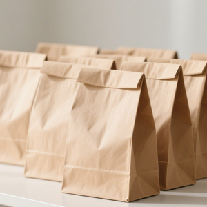 Bolsas de Compra de Papel Kraft Ecológicas con Logotipo Personalizado, Acabado Laminado y Asas Resistentes - Product Image 2