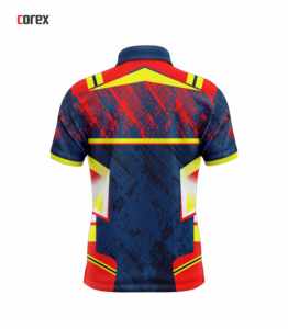 Corex Men's Short Sleeve Polo <b>Shirt</b> Geometric Print Quick Dry Knitted <b>Polyester</b> Casual Sport - Product Image 2