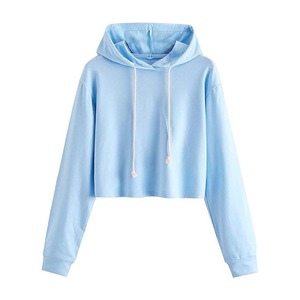 Sudadera Corta de Algodón para Mujer, con Logotipo Personalizado, Diseño Bordado OEM, Tallas XS a Plus, Estampado de Moda, Ropa Casual Urbana - Product Image 1