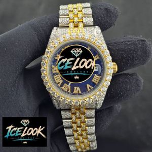 นาฬิกาข้อมือผู้หญิง ICE LOOK หรูหรา ตัวเรือนสแตนเลสสตีล หน้าปัดกลม 30 มม. กระจกแซฟไฟร์ ระบบอนาล็อก ประดับเพชรพลอย แบรนด์เครื่องประดับ - Product Image 4