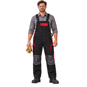 Pantalones de Trabajo Transpirables de Algodón al por Mayor, Overoles con Múltiples Bolsillos, Pantalones Utilitarios con Tirantes Ajustables y Paneles en las Rodillas para Hombre - Product Image 5