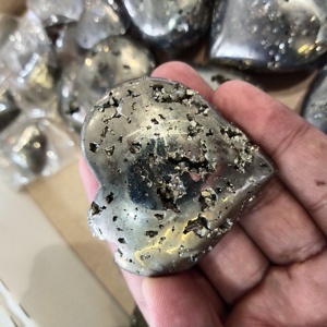 Mini espécimen de pirita Natural para decoración del hogar, piedra preciosa pulida, estilo de arte, al por mayor - Product Image 6