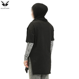 Camisetas Negras Modestas para Mujer, Blusa Túnica de Manga Larga con Capas, Último Estilo de Moda Modesta para Uso Casual y Deportivo - Product Image 5