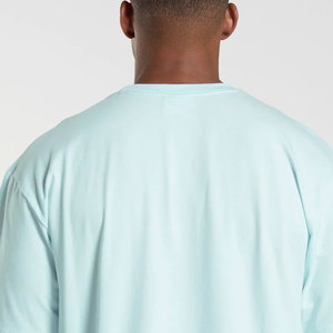 เสื้อยืดทรงบ็อกซี่ผู้ชายสีพื้นสำหรับใส่กลางแจ้ง ระบายอากาศได้ดี ดีไซน์ยอดเยี่ยม มีสินค้าใหม่ในสต็อก - Product Image 4