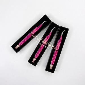 Pince à cils GETUP BROSONS IMPEX courbée en acier inoxydable avec revêtement papier, personnalisable, découpe laser perforée, vente en gros, marque privée - Product Image 6