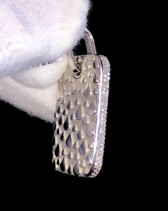 เครื่องประดับ SHRAMAN JEWELS เงินแท้ 925 ชุบโรเดียม ดีไซน์ฮิปฮอปสำหรับทุกเพศ ประดับเพชรโมอิสซาไนต์ทรงสี่เหลี่ยมผืนผ้า เหมาะสำหรับงานปาร์ตี้ - Product Image 4