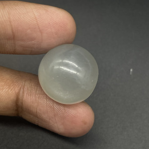 Genuine HAYAAT GEMS Moonstone Loose Gemstone 18.5x12mm 30.60 Carat Round Cabochon From Rajasthan for Handmade Jewelry - Product Image 2