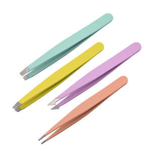 Pinzas Profesionales de Acero Inoxidable Coloridas y Resistentes a la Oxidación, Puntiagudas y Curvadas, Ligeras, para Cejas y Pestañas, Uso Personal y en Salón - Product Image 6