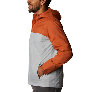 Custom High Quality Men's Autumn Quilted <b>Jacket</b> Stand Collar Zippered Varsity Windbreaker Front Logo Streetwear Coated Hooded - Product Image 3