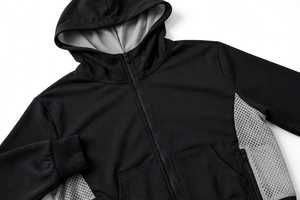 Conjunto Deportivo de 2 Piezas para Mujer, Sudadera con Capucha y Pantalones Jogger, Color Negro con Bloques de Color, Chaqueta Impermeable con Cierre y Manga Larga - Product Image 3